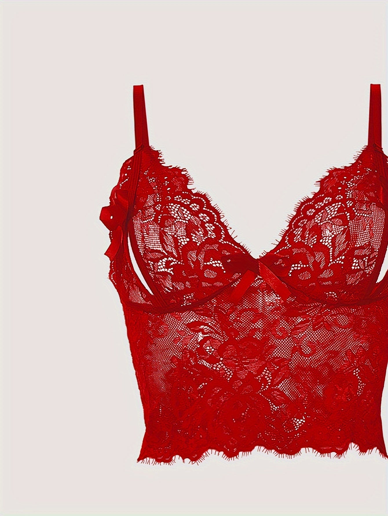 Gul to'quvli ichki kiyim to'plami, bog'ichli brassiyer va ochiq qorinli shortiklar