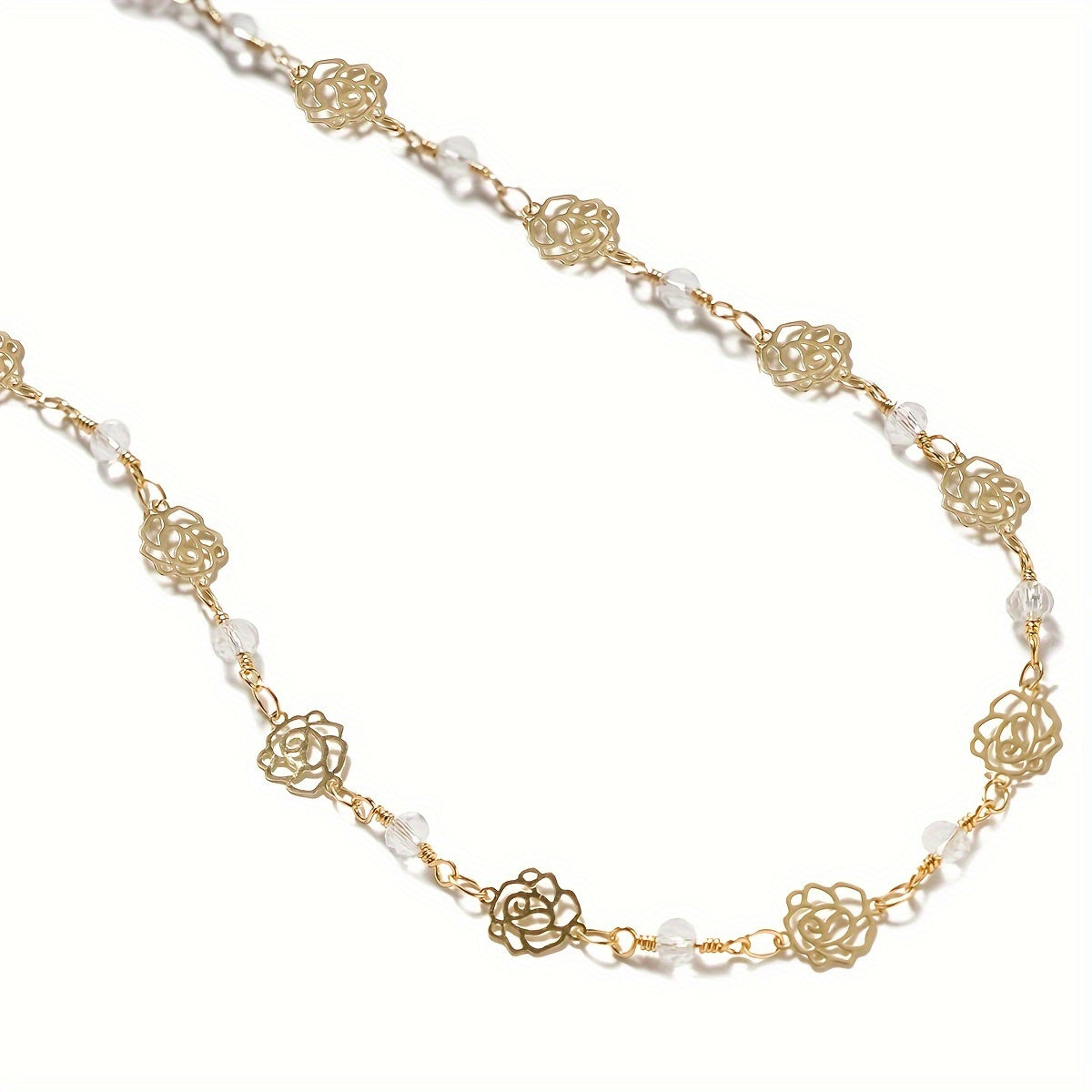 Винтажная роза: стильный ремешок для крепления очков на шее и удержания маски на месте