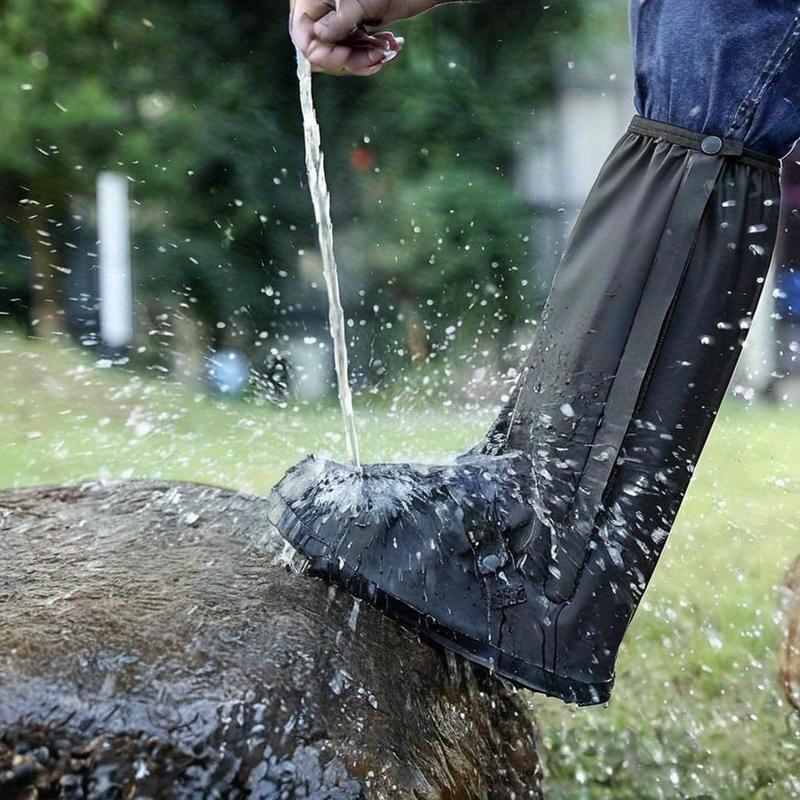 Unisex Waterproof Shoe Covers Lightweight PVC Casual Solid Color Pair