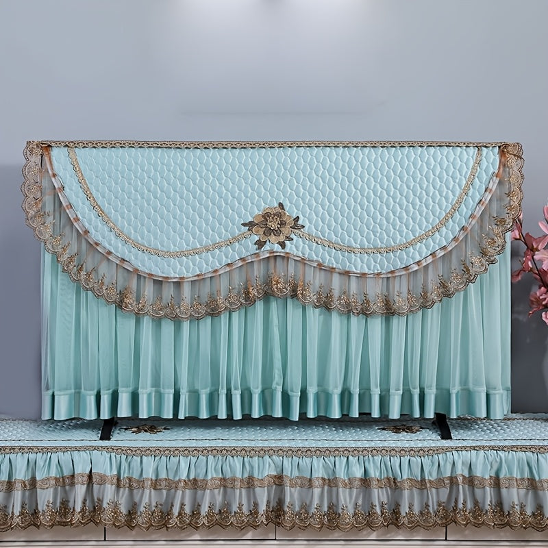 50 Inch Polyester LCD TV Dust Cover Wall-Mounted Lace Design Curved Protector