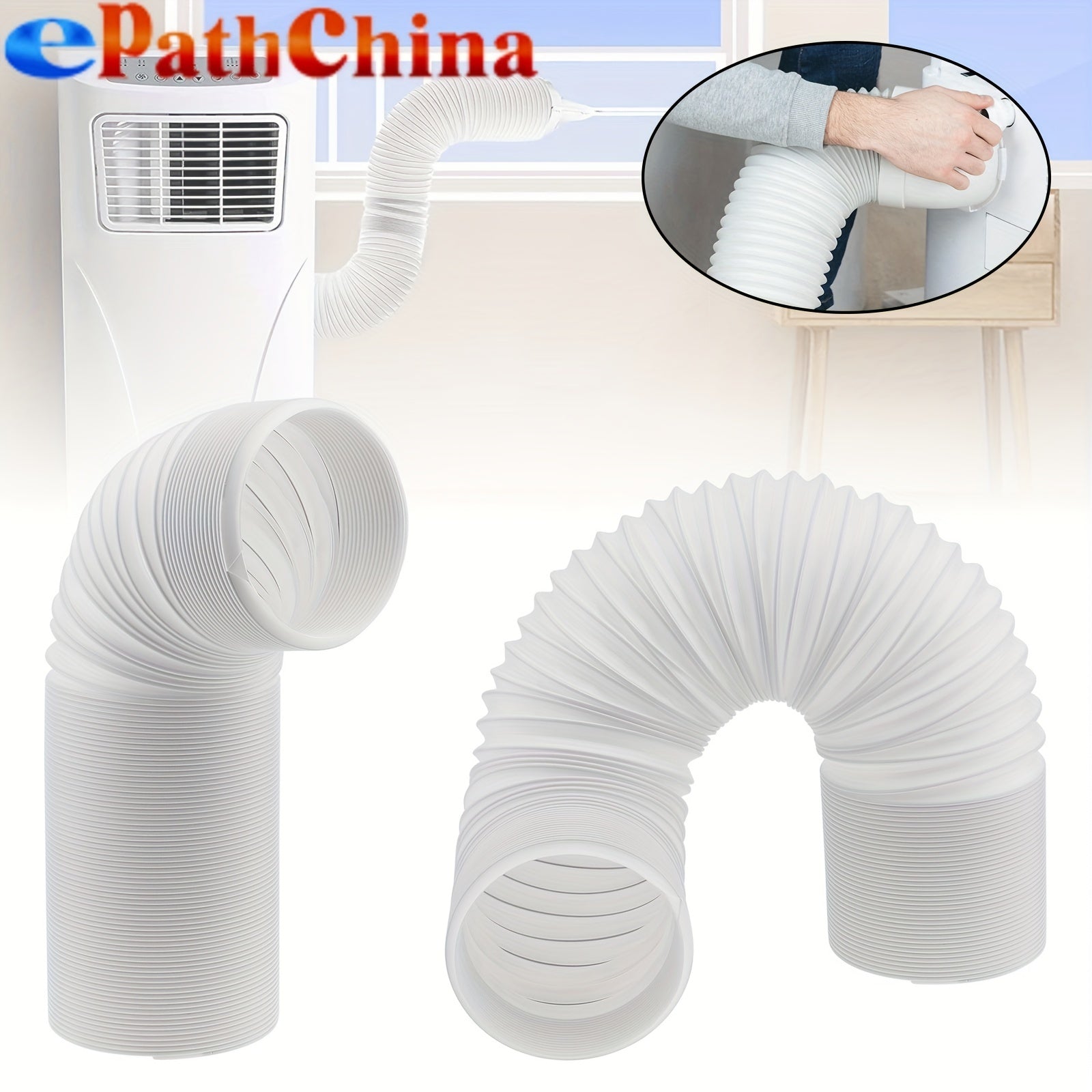 Portable Air Conditioner Exhaust Hose 12.95cm Diameter Leak-Proof Polypropylene