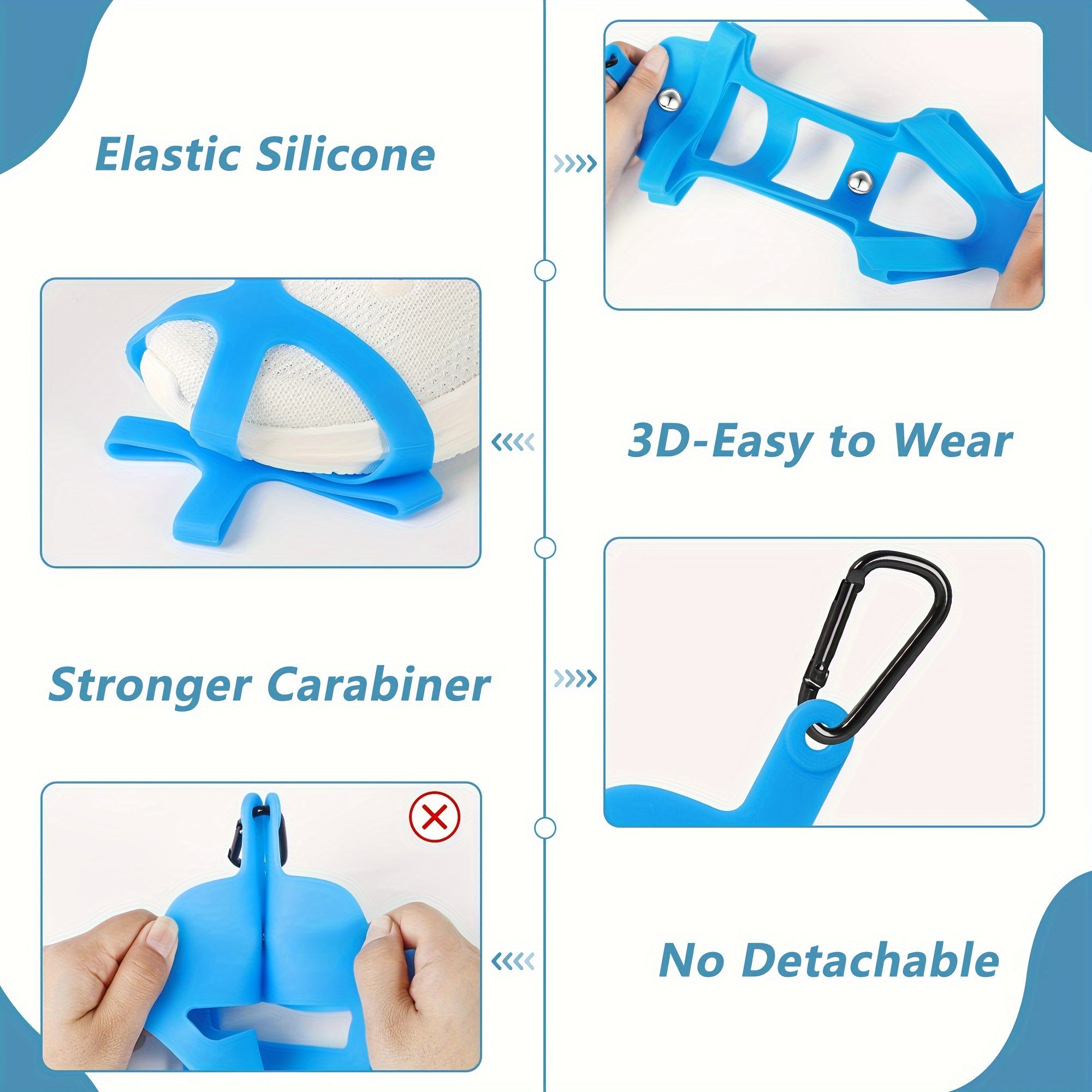 Large Silicone Outdoor Shoe Holder Clip - Lightweight, Portable, Secure Fit