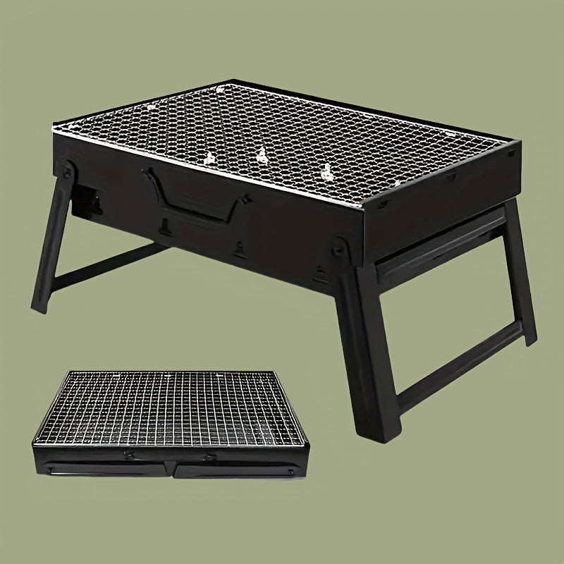 Compact charcoal grill for picnics camping backyard barbecues portable sturdy