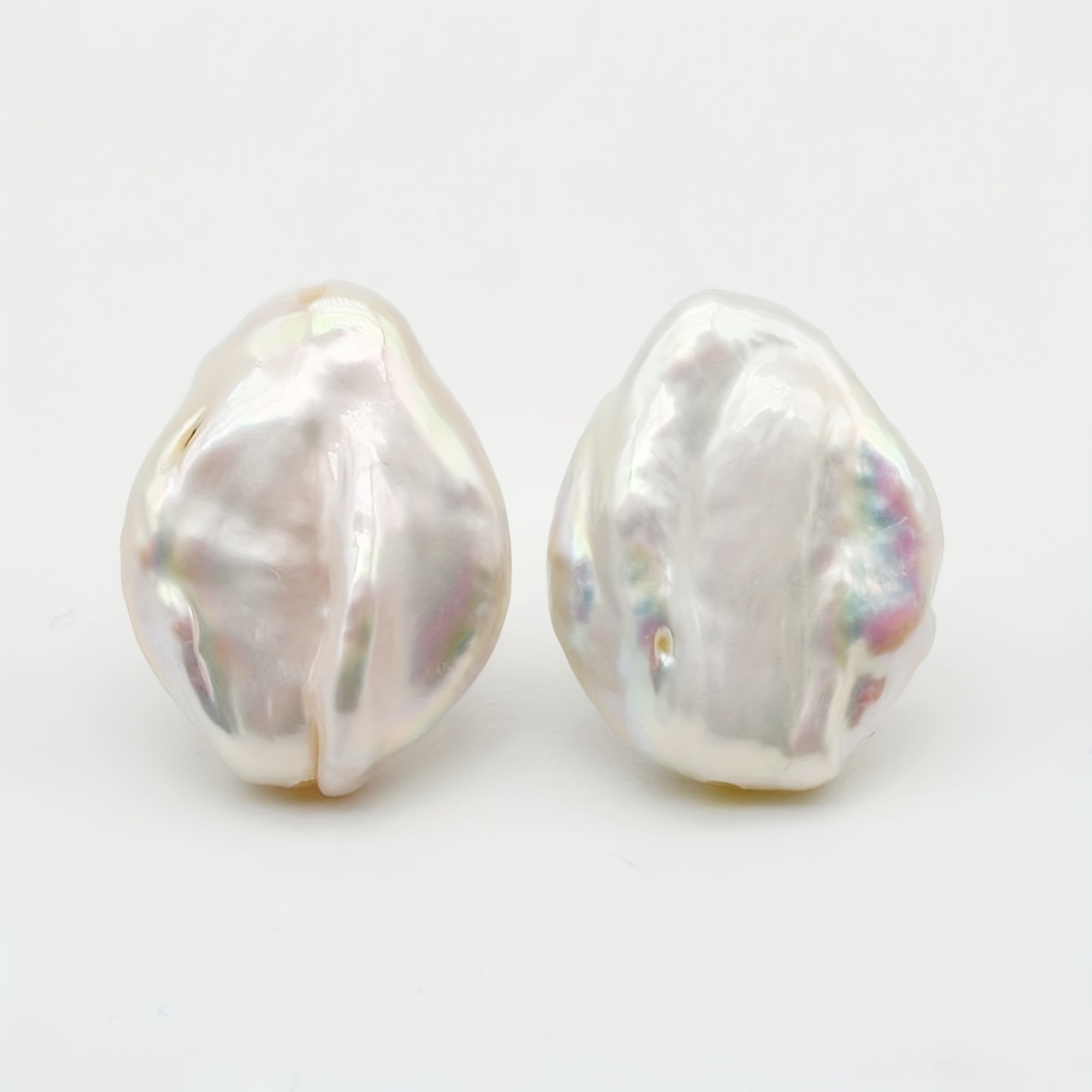 Women’s Baroque Pearl Earrings Natural Freshwater Silver Plated Elegant Gift