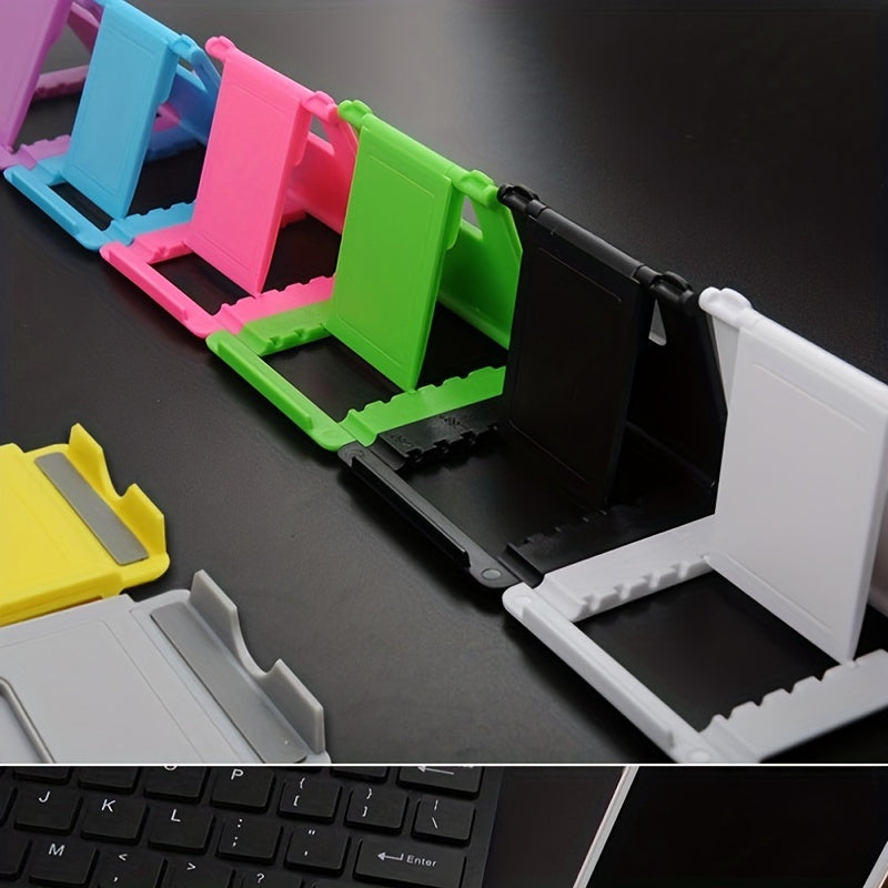 Square Folding Phone Holder Pack of 1 2 or 4 ABS Portable Travel Stand for Smartphones and Tablets