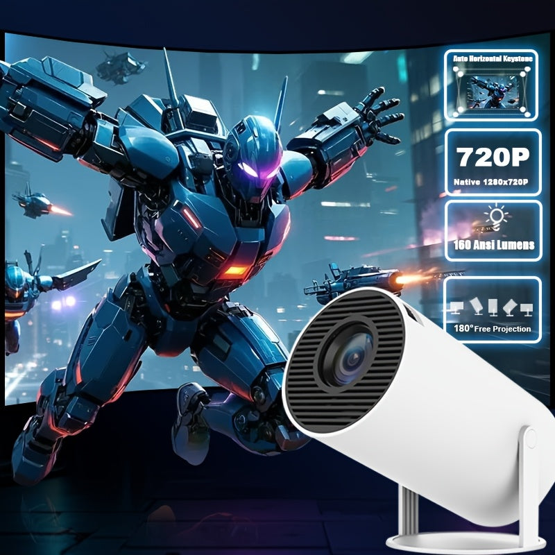 Мини-проектор для домашнего кинотеатра 4K 1280x720, портативный Wi-Fi, готов к 3D