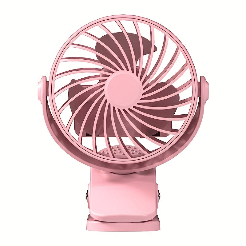 Ko‘p rangli ABS materialidan tayyorlangan portativ Mini USB fan, qayta zaryadlanadigan 500mAh litiy batareyali, ko‘p funksiyali klamp va stol uchun turadigan. Bolalar aravachalari, yotoqxona va ofislar uchun ideal. Tinch ishlash bilan