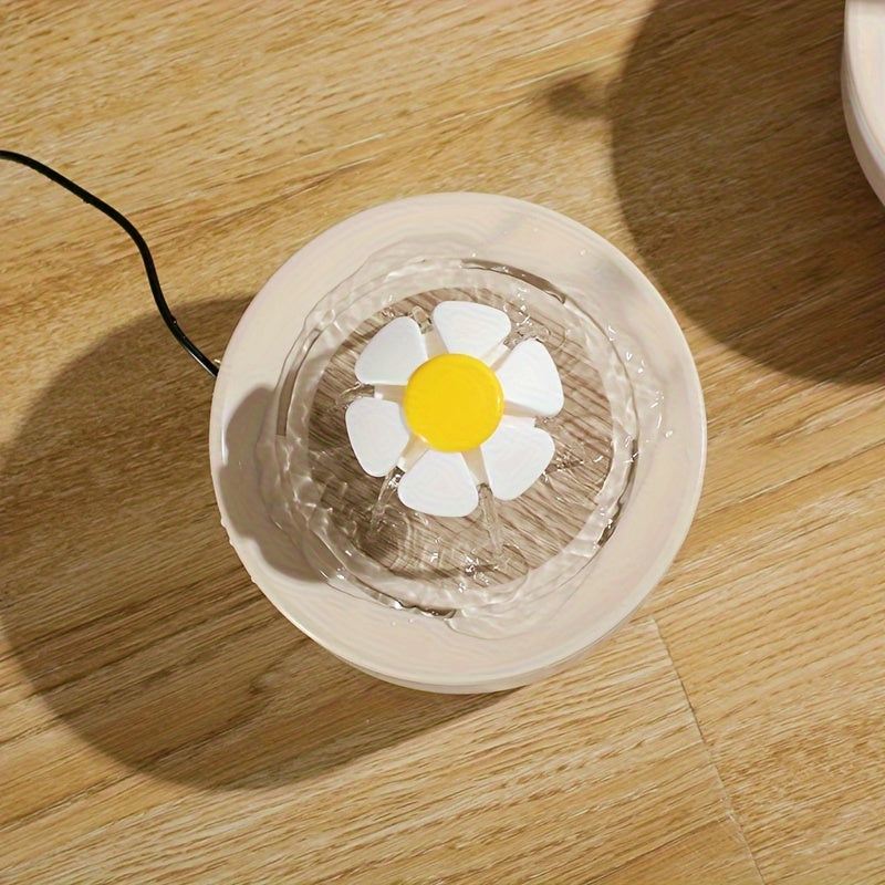 1L Cat Water Dispenser with Flowing Water Filtration Automatic Circulation