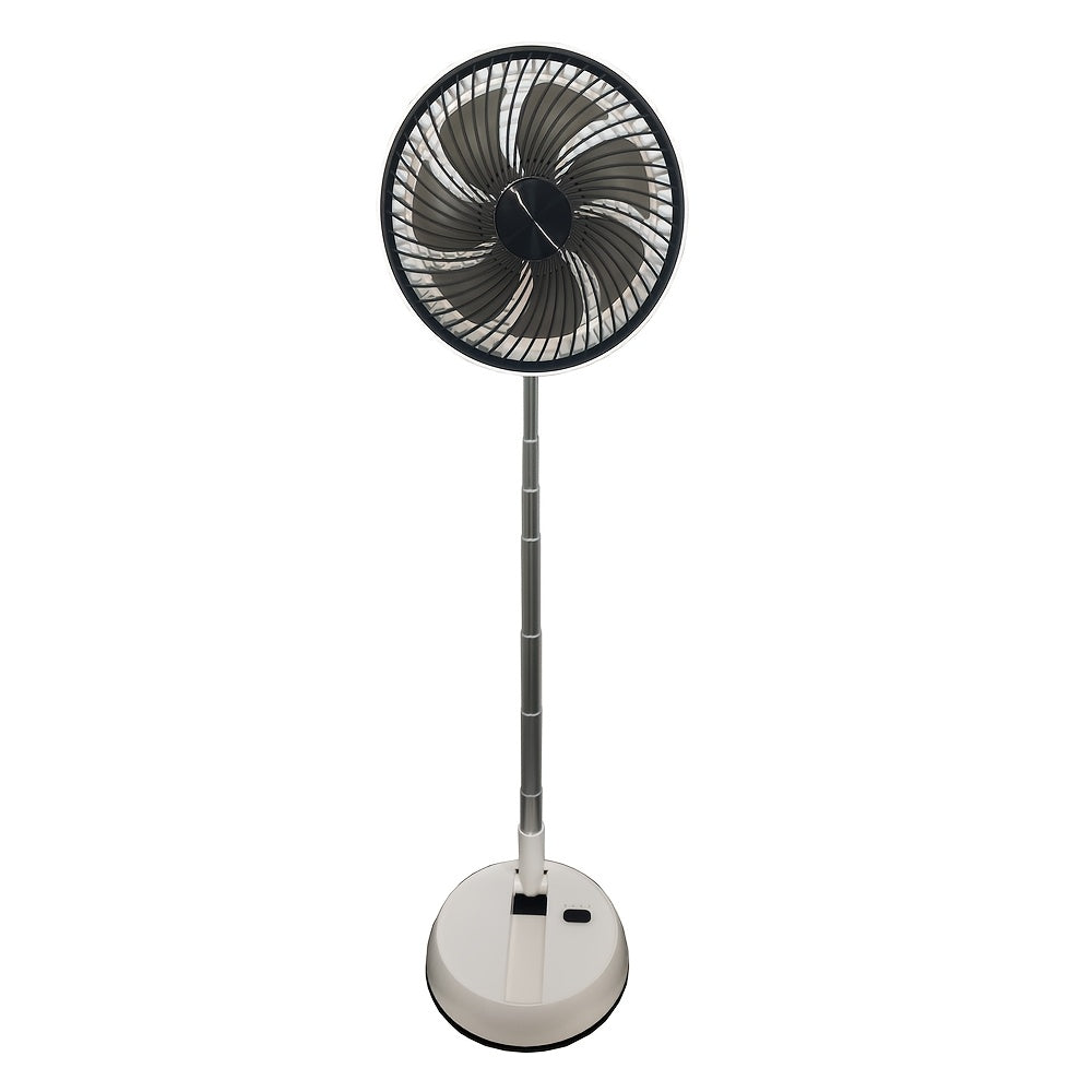 Portable Aluminum Alloy Fan with Remote Control Silent Rechargeable Battery USB and Battery Powered Indoor Outdoor Cooling Telescopic Design