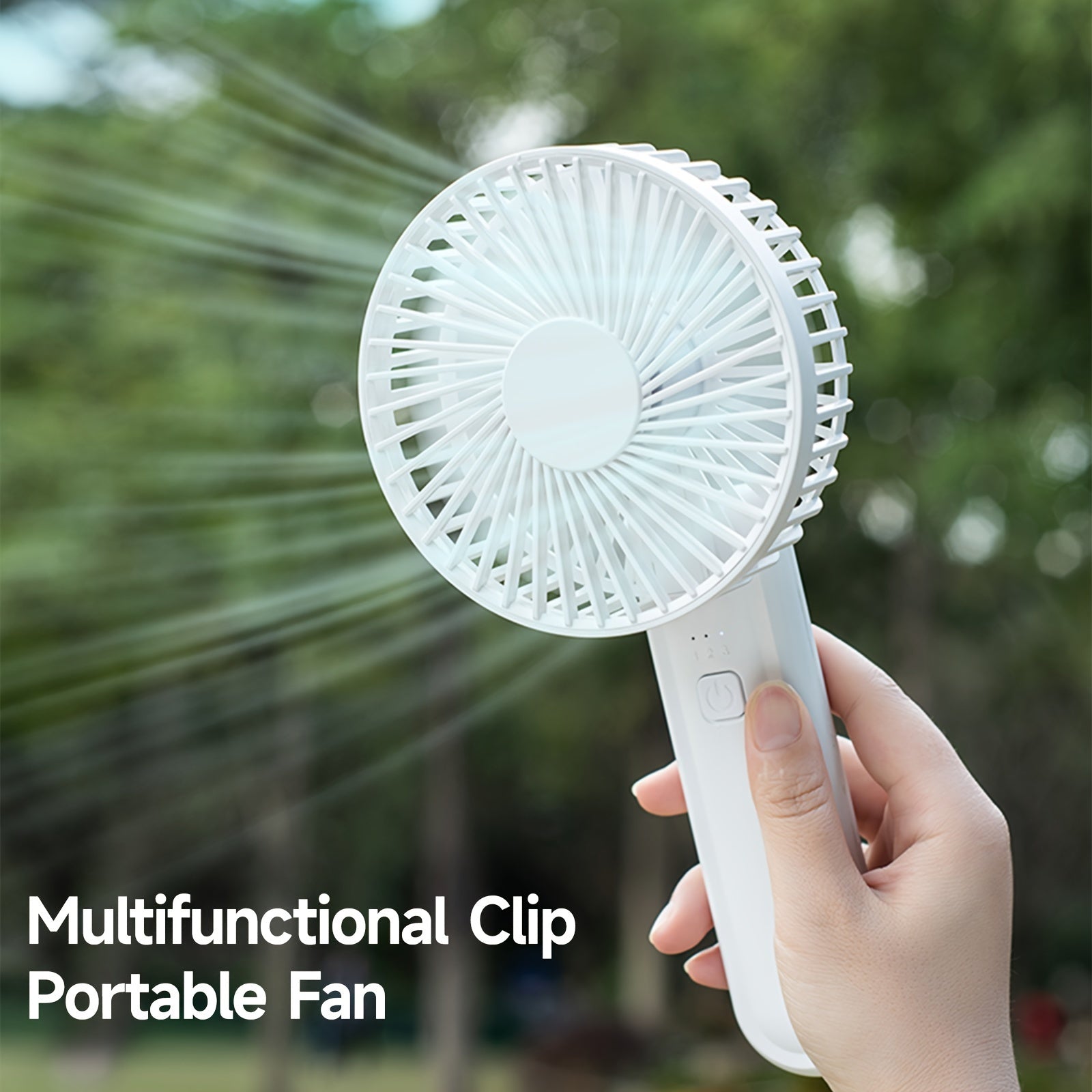 Portativ Clip-On Ventilyator, Mobil Telefon Uskunasi bilan, Qayta Zaryadlanadigan 2000mAh Batareya, 3 Shamol Tezligi, 180° Aylanish, Stol yoki Devorga Osish uchun Qisqa Egiluvchan Dizayn, Mustahkam Plastik Materiallar