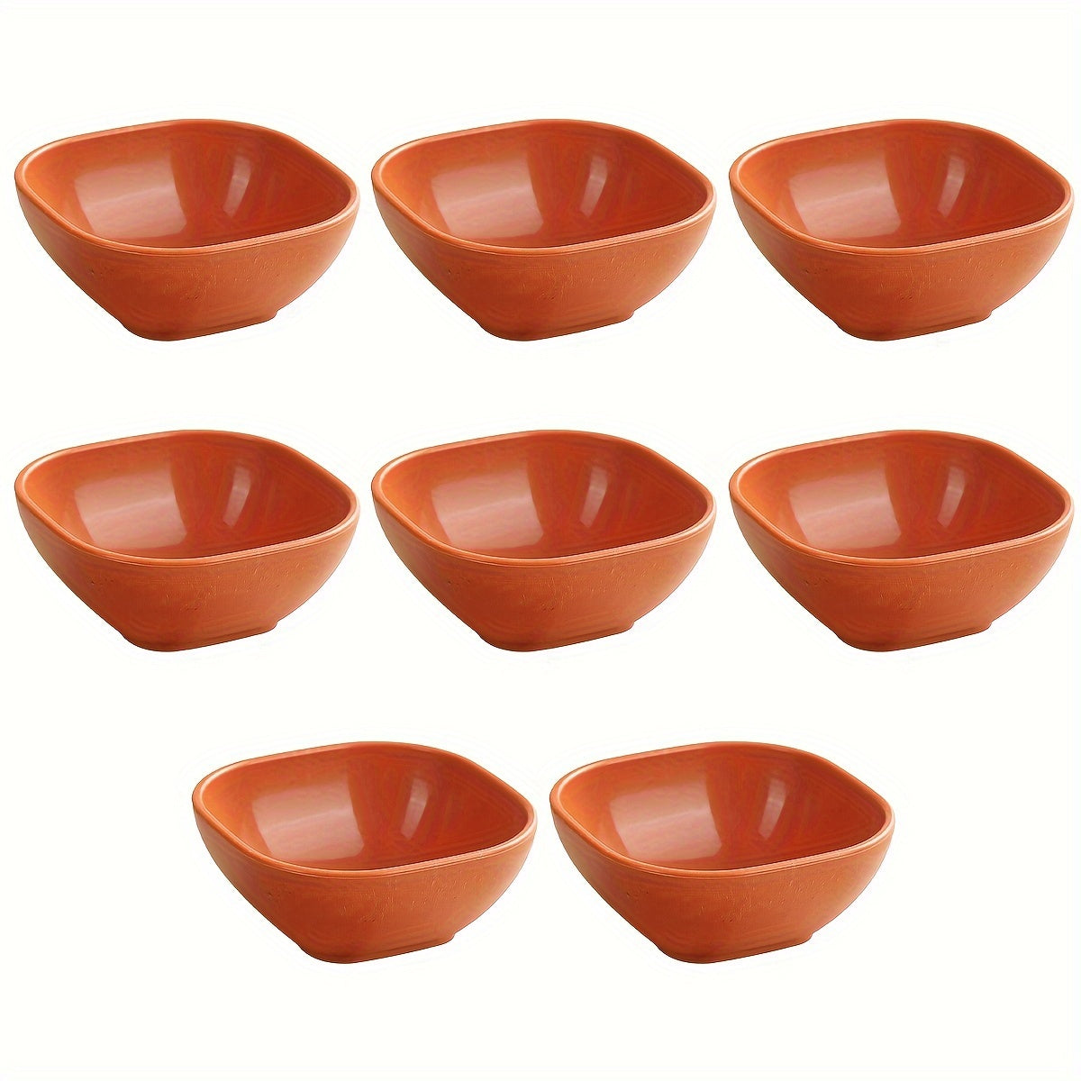 8 to 12 Square Ceramic Sauce Bowls for Korean, Chinese, Middle Eastern Cuisine