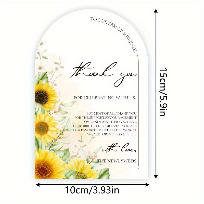 50 Pieces Sunflower Wedding Invitations Contemporary Cozy Vibrant Hues Outdoor Celebrations