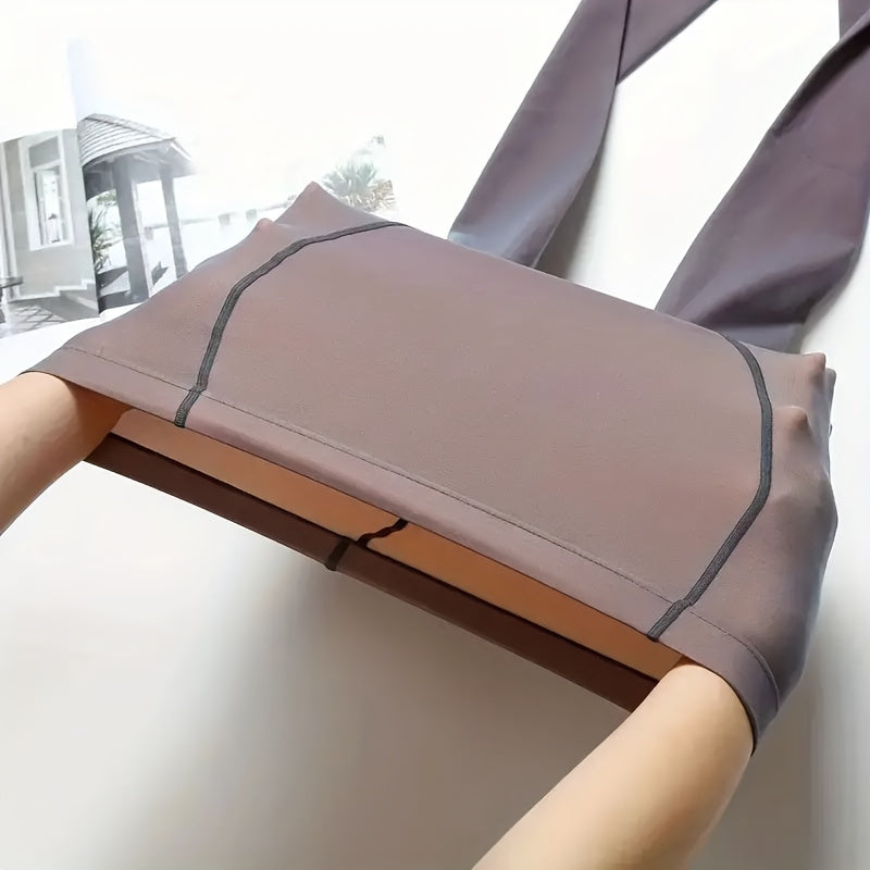 Women High-Waisted Solid Color Knit Pantyhose for Slim Fit