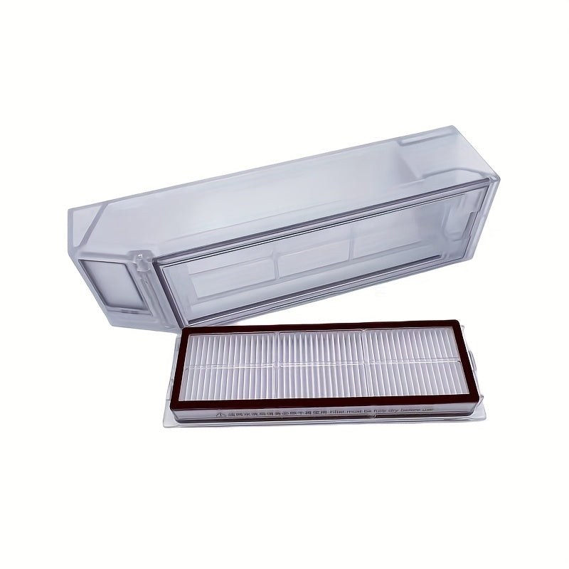 Xiaomi X10+/X10 Plus/B101CN/B101GL va Mijia Omni 1S, Dreame L10S Ultra/S10 Pro uchun mustahkam plastik chang qutisi. Qo'ltiq bilan shaffof dizayn, samarali filtratsiya tizimi, oson parvarish.