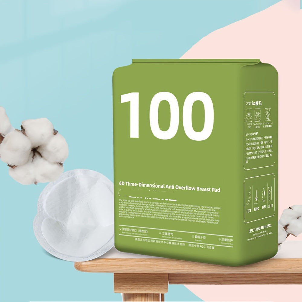 100 ta Ultra-Eng yupqa, oqib ketishdan himoyalangan, naql qilish uchun nafas oladigan polyesterli emizikli padlar, har biri alohida o'ralgan