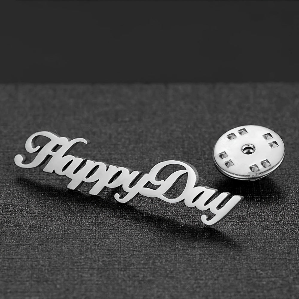 Индивидуальный брошка из нержавеющей стали с именами и цветочным дизайном для женщин