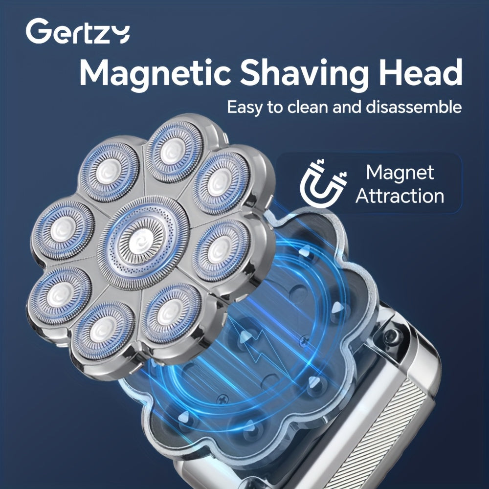 Электробритва с LED-дисплеем, магнитным лезвием, перезаряжаемая через USB, набор для ухода 5-в-1