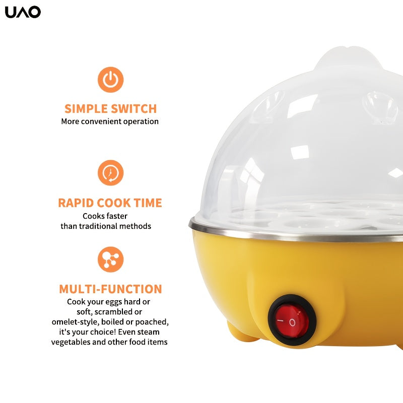 Компактный электрический яичный пароварка с автоматическим отключением, подходит для европейских розеток, изготовлена из материала PP, не требует батареек, кухонный гаджет для яиц