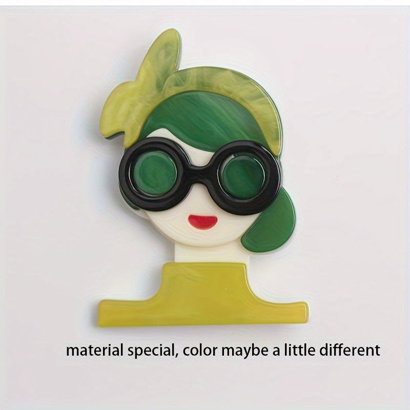 Acrylic Brooches for Women Cute Elegant Punk Fashion Accessories