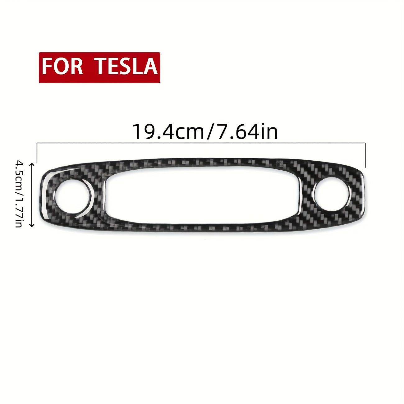 Car Interior Reading Light Control Panel Cover Real Carbon Fiber Decorative Sticker for Tesla Model 3 and Y