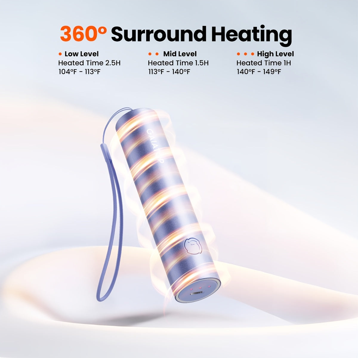 Rechargeable Hand Warmer Portable Compact 3-Second Heat for Outdoors and Home