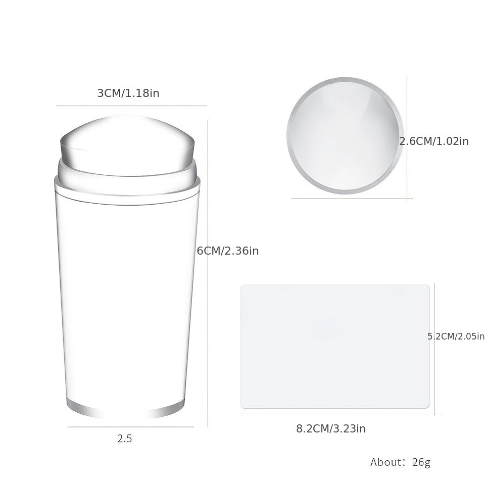 Uniseks Jeliy Silikon Tırnak Stamper va Qirqish uchun Fransuz Tırnak San'ati