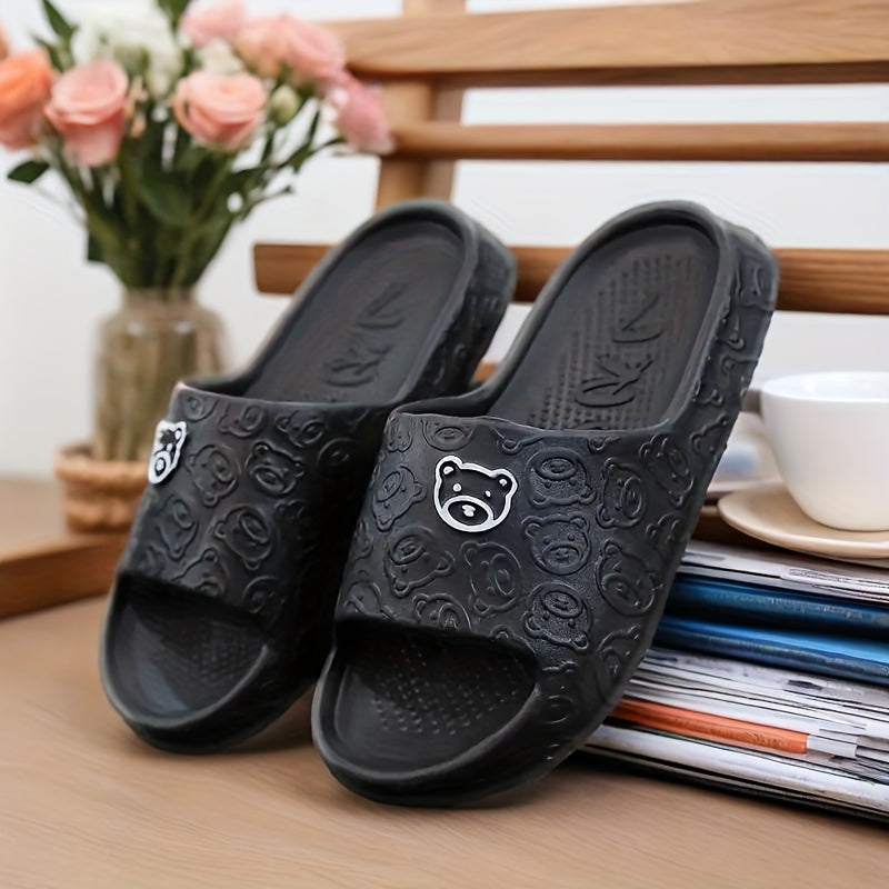 Ayollar uchun EVA slaydlar, sirpanishga qarshi ichki va tashqi uy choyshablari, qora va oq aksentlar