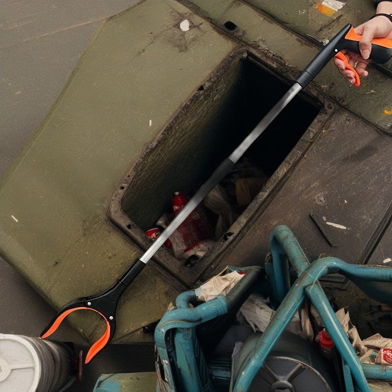 Aqlli Yorug'likka Hissiy Axlat Qisqichi: Tashqi va Ichki Foydalanish Uchun Uzoq Tutqichli Alyuminiy Qotishma Axlat Olib Qo'yuvchi