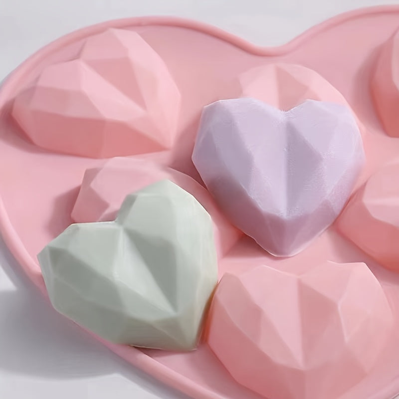 Heart-Shaped Silicone Mold for Fondant Chocolate Pudding Soap Candles
