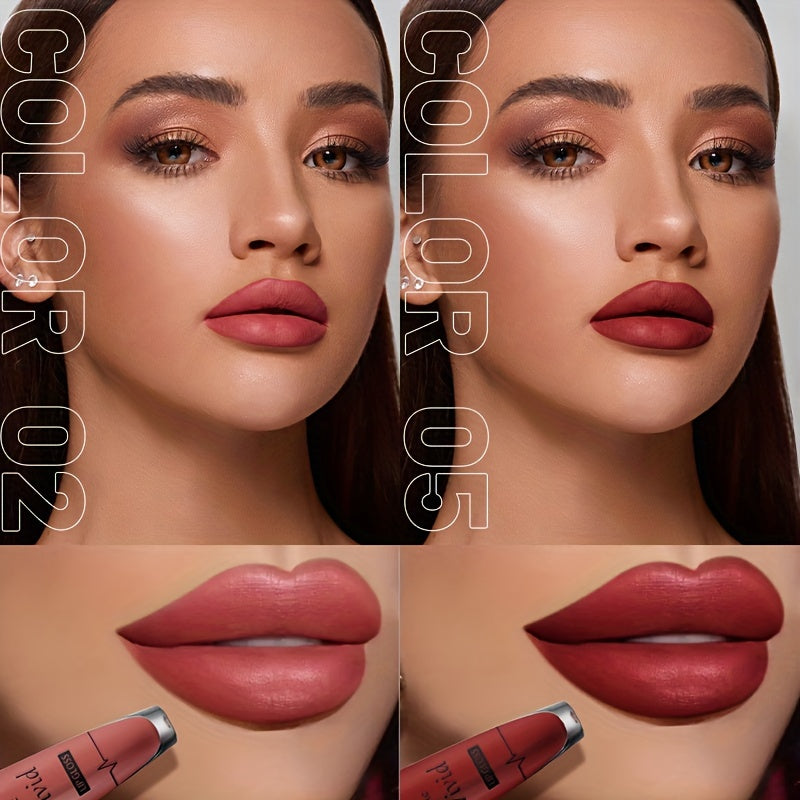 Pintalabios de terciopelo rojo mate para mujer de larga duración y humectante