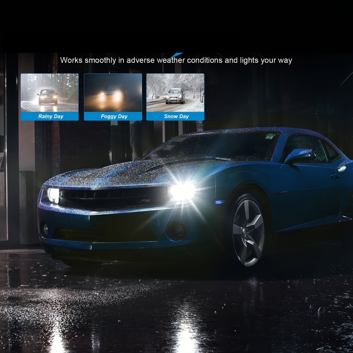 LED Headlight Bulb 6000K White 18000LM 60W Canbus 5530 Chip