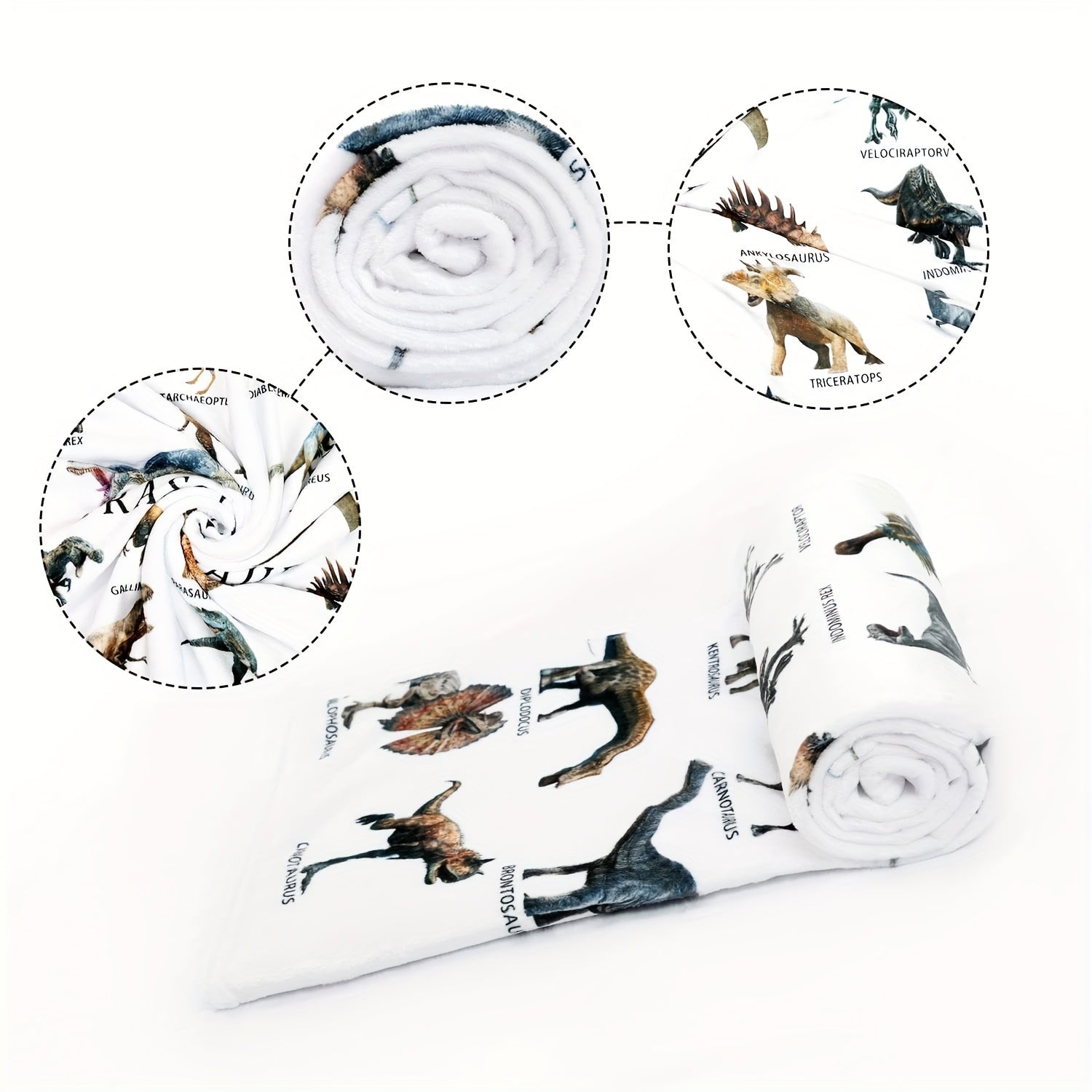 Yurakni qizdiruvchi flanel tashqi ko'rinishi, Jurassik Dino Dunyo Parki dizayni bilan, o'g'il bolalarning dinozavr mavzusidagi xonasi uchun mukammal. O'g'il bolalar uchun ajoyib sovg'a, divan yoki yotoq uchun mos.