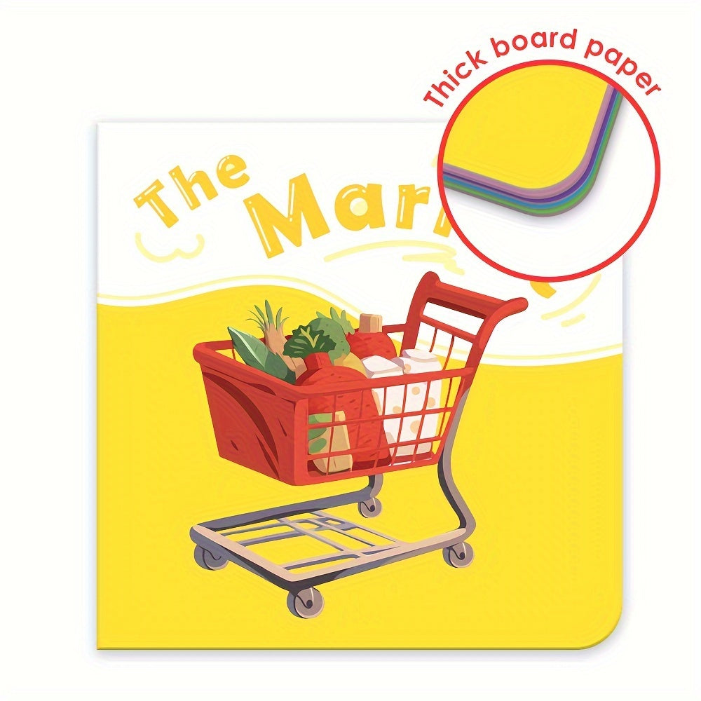 8 Children's Board Books Set for Toddlers Early Learning Topics Amusement Parks Homes Families