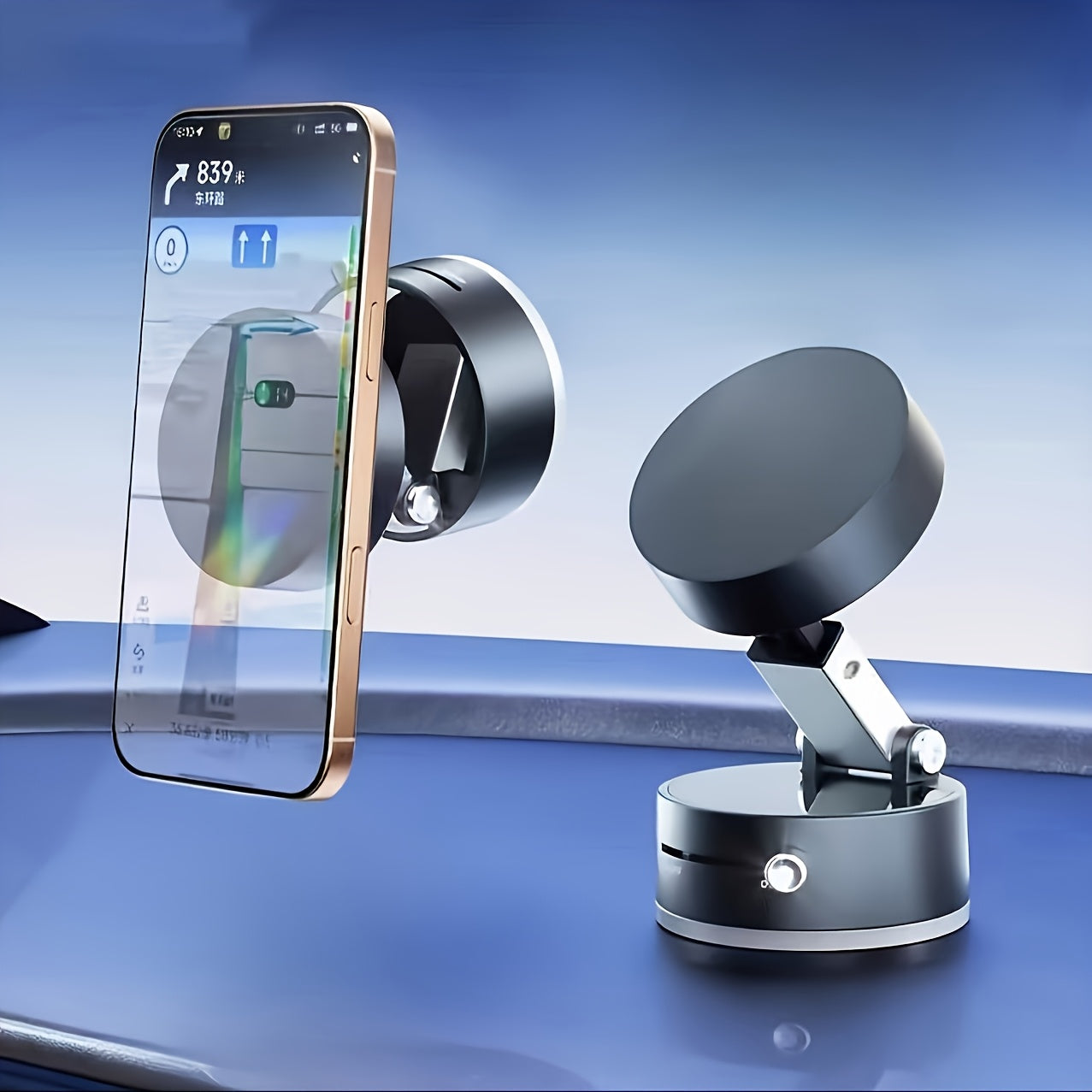 Ko‘p funksiyali magnitli vakuum tutqichli telefon ushlagichi, avtomobil va ofis uchun