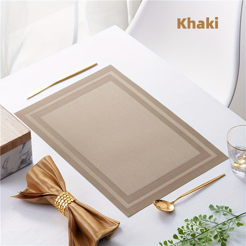 4-Piece Kitchen Insulation Table Mats Water and Heat Resistant Thick Striped Protecting Hot and Cold Drinks