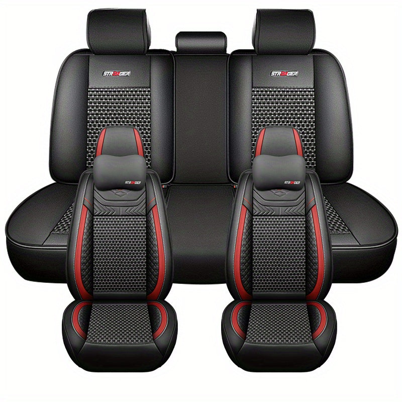 Universal Black Mesh Car Seat Cover for Summer, Durable, Easy Install