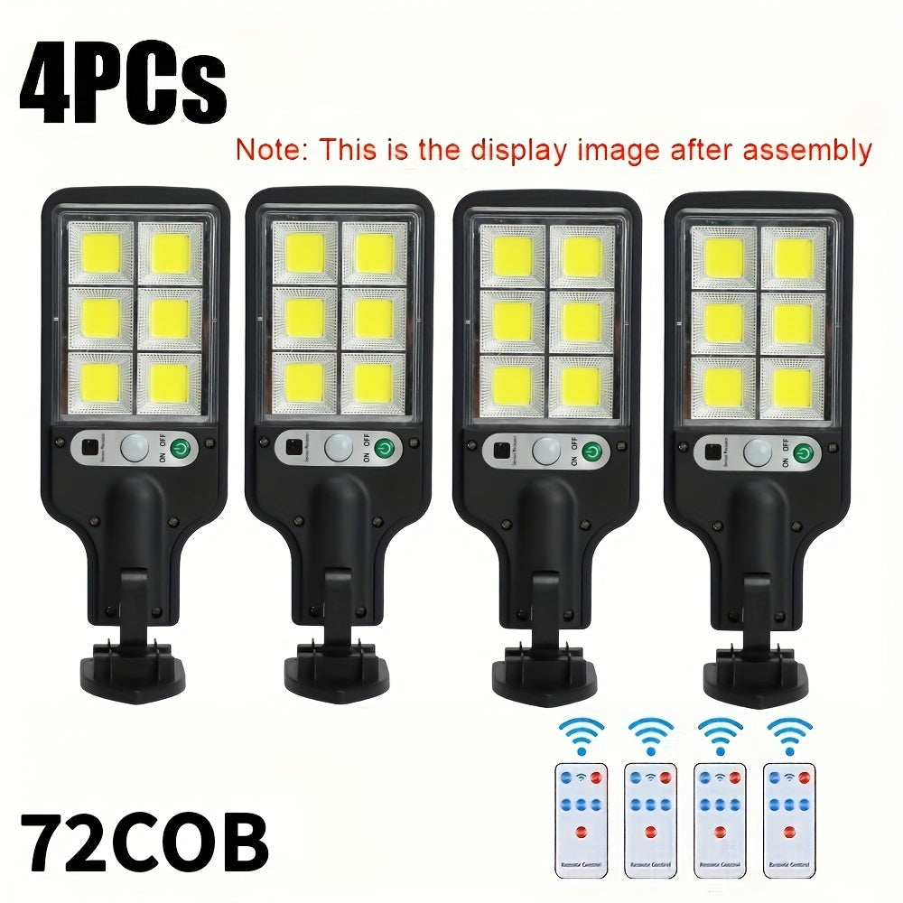 Solar LED Wall Light with Motion Sensor Remote Control 3 Light Modes IP44 Outdoor Security Garden Patio Path