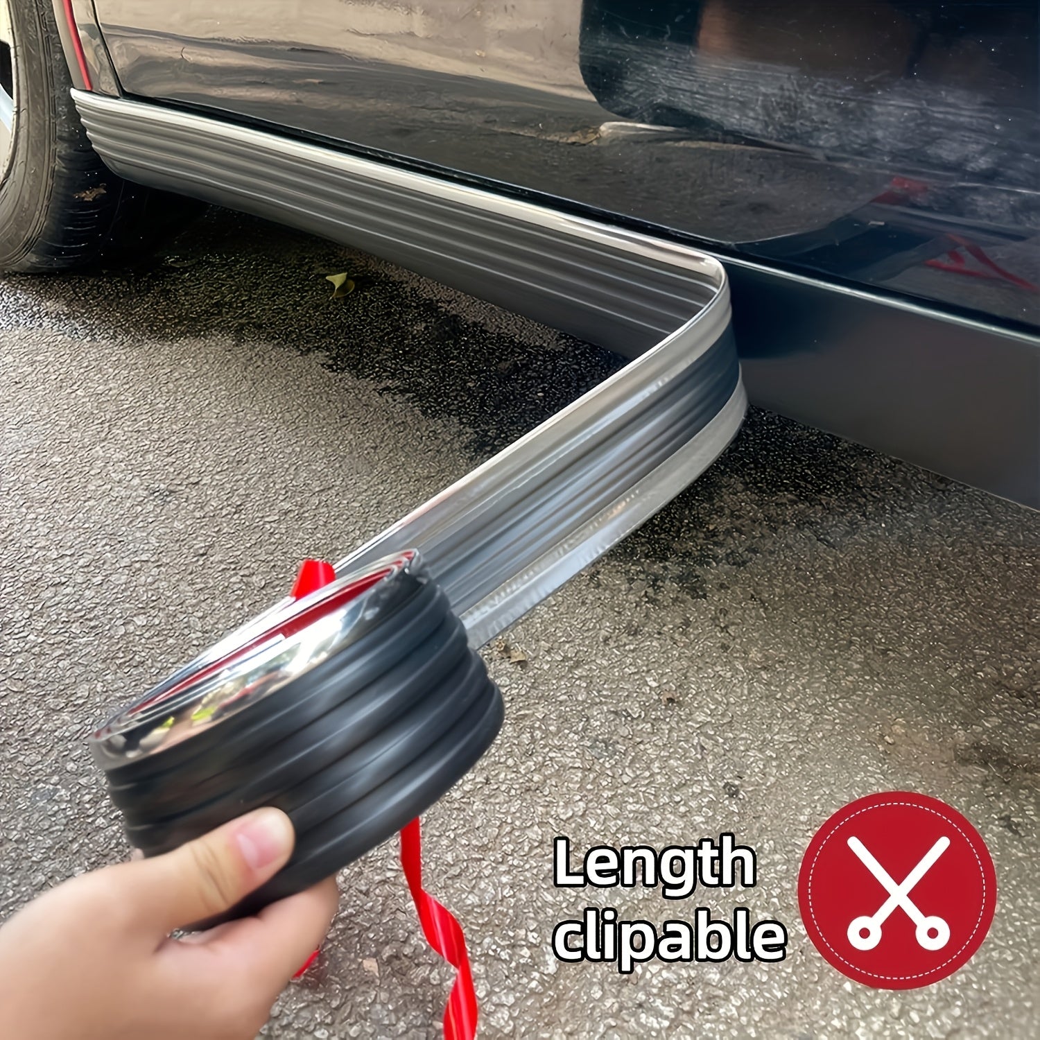Universal Car Door Sill Protector PVC Bumper Strap Scratch-Resistant Fender Liner