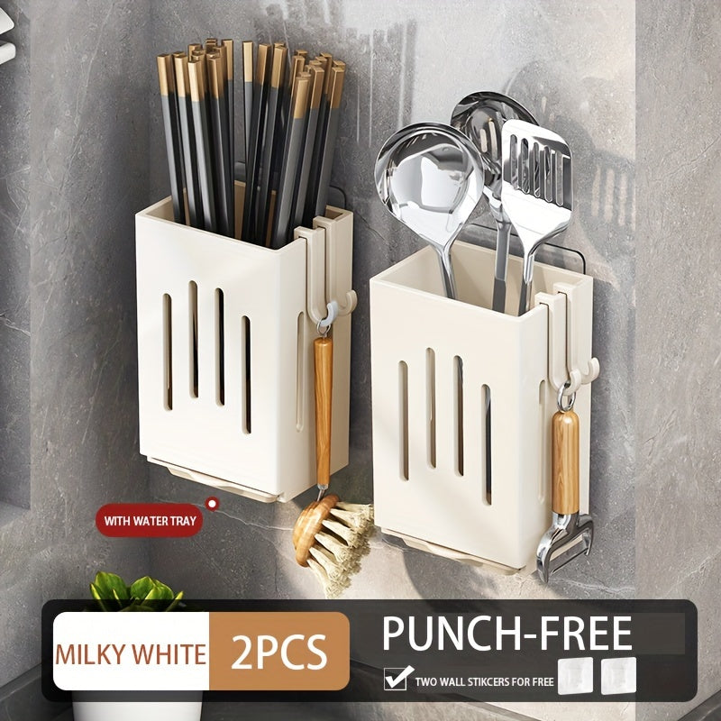Waterproof ABS Utensil Holder for Kitchen Organization Single or Double Set