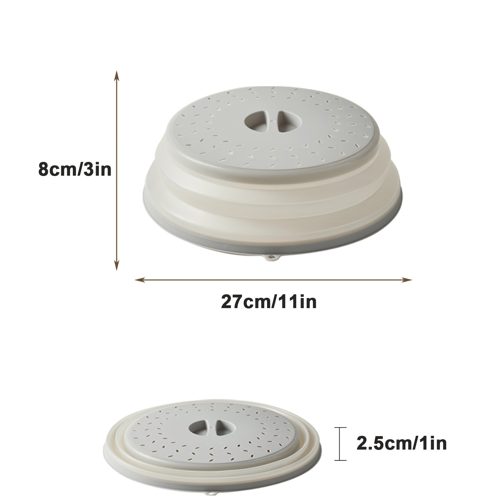 Silicone Microwave Splash Cover with Ventilation, Heat Resistant, Food Cover