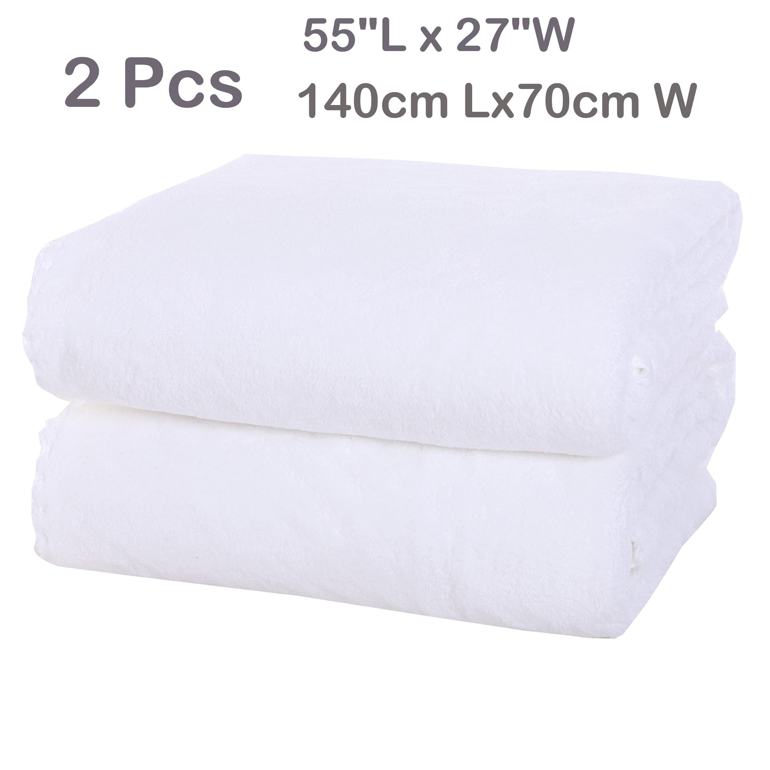 2-Piece Polyester Coral Velvet Bath Towel Set Highly Absorbent Soft for Bathroom Fitness Travel