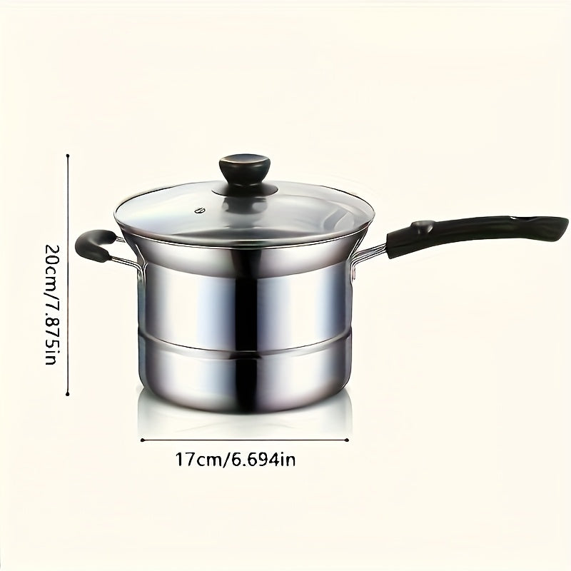 Stainless steel soup pot with lid strainer versatile kitchenware 70cm