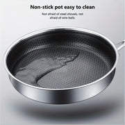 11-дюймовая сковорода из нержавеющей стали с тройным дном, антипригарное покрытие, безопасна для духовки, безопасна для посудомоечной машины