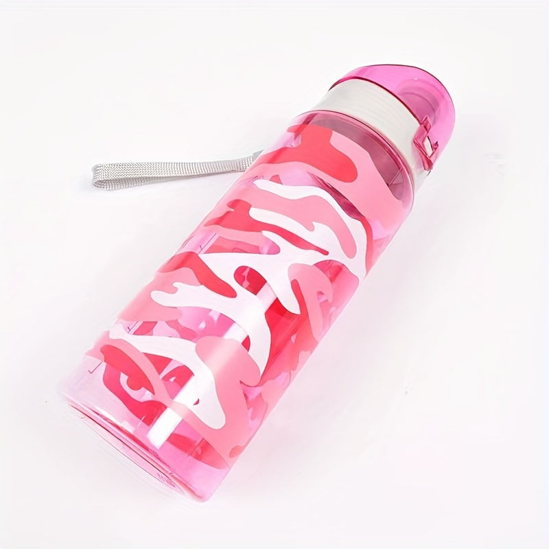 Camouflage Water Bottle 600ml for Camping Hiking Fitness Outdoor Activities