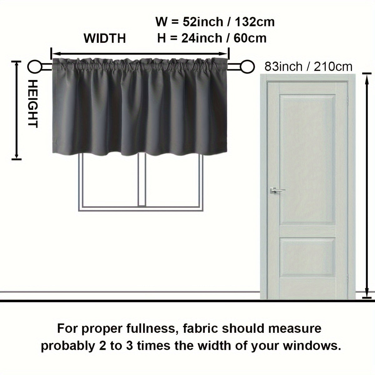 Blackout Heat Insulation Curtain Rod for Kitchen Living Room Bedroom Home Decor