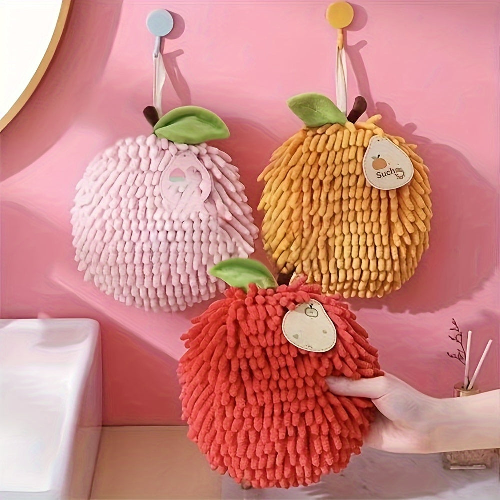 Meva mavzusidagi yumshoq va namni yaxshi so'radigan qo'l sochiq, oshxona yoki hammom uchun.