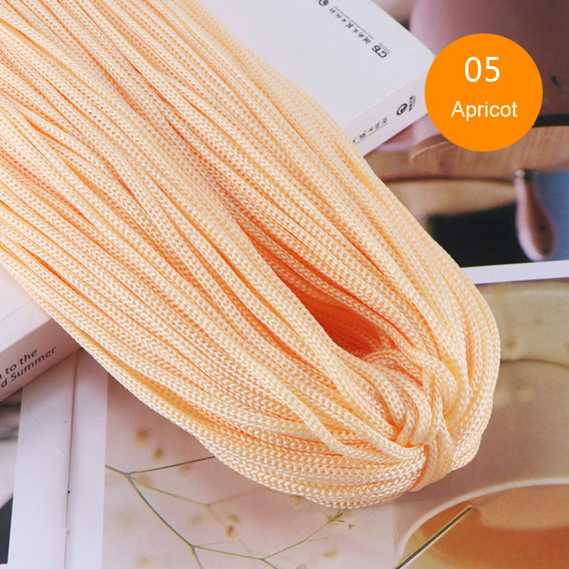 Crocheting Nylon Cord 3mm Hollow Yarn Thread for DIY Bracelets Hats Bags Shoes 200g