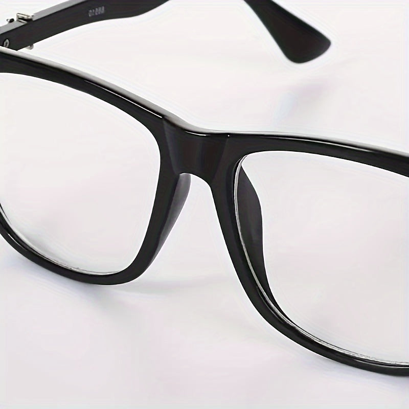 Women's Square Fashion Eyeglasses PC Frame Metal Full Rim Stylish Optical Glasses