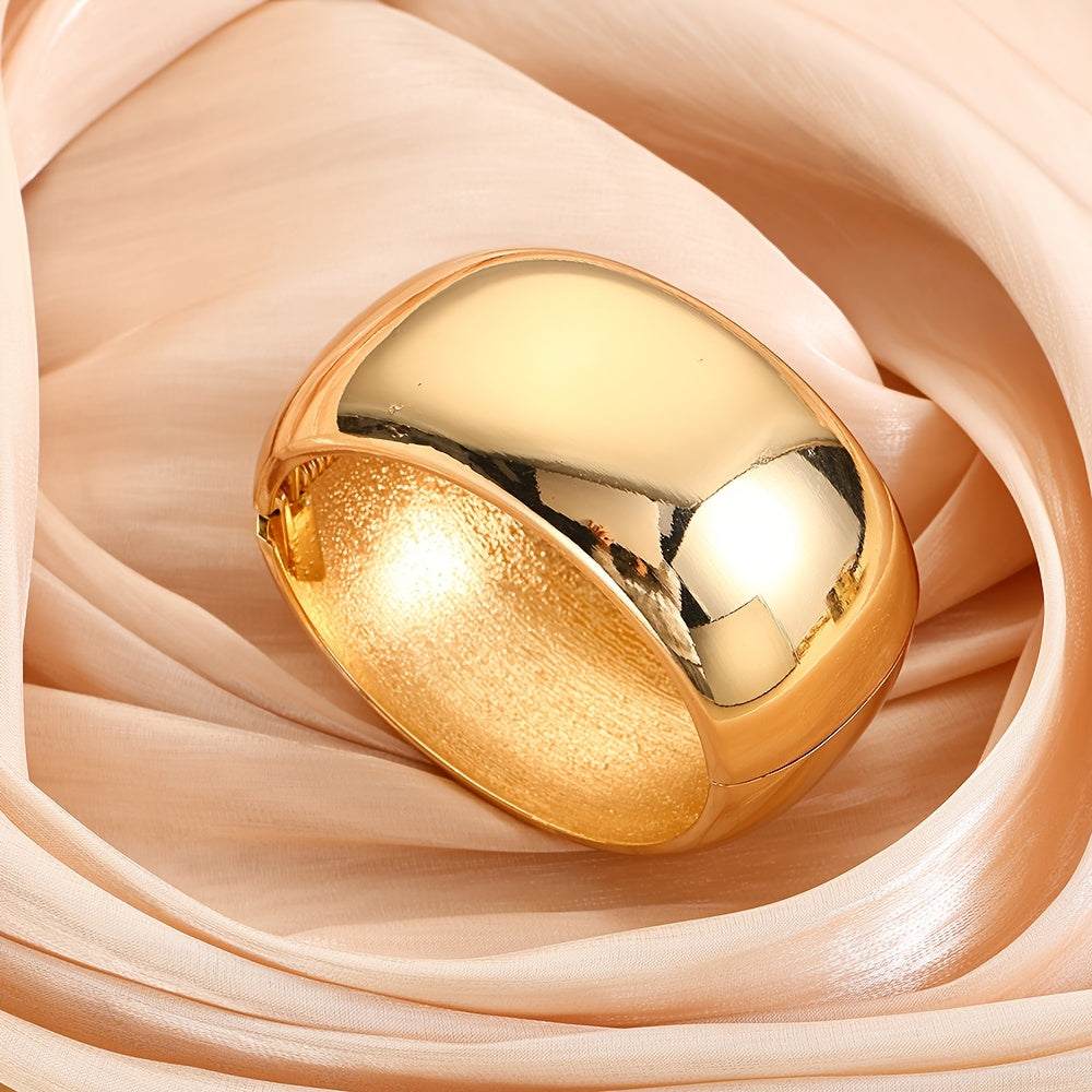 Zarif va silliq zanglamas po'latdan yasalgan baraban bilaguzuk, keng va qalin bangle dizayniga ega. Ushbu ko'p funksiyali moda aksessuari kundalik kiyish yoki sovg'a berish uchun juda mos keladi.