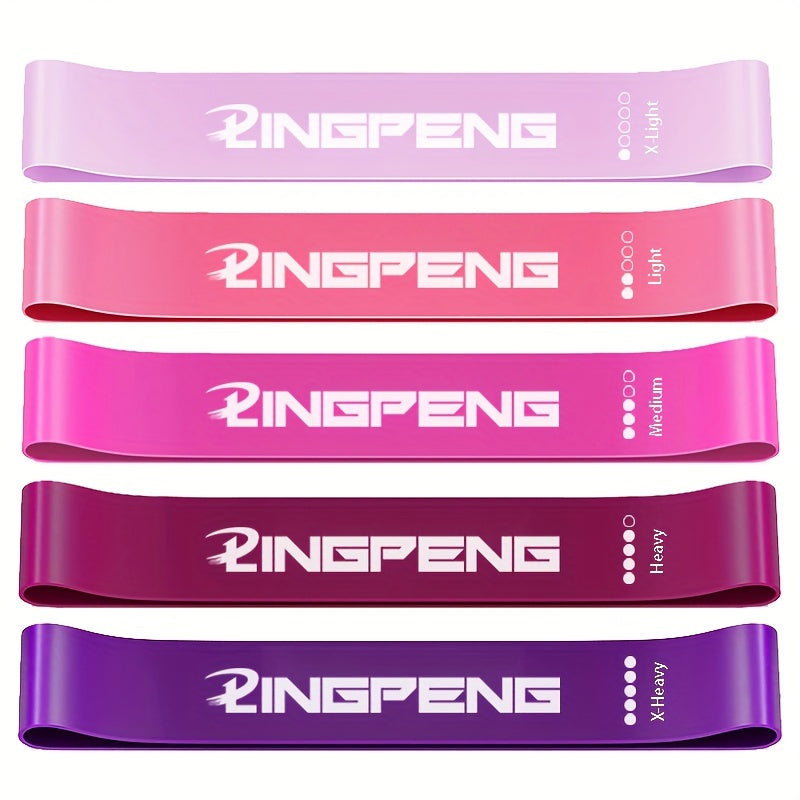 Qarshilik lentasi to'plami 5 daraja mashq lentasi oyoqlar, glutes, yoga, Pilates uchun